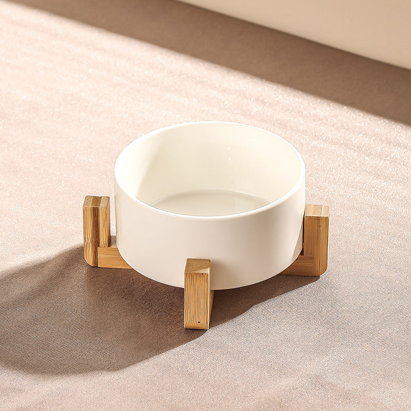 Elevated Pet Bowls with Stand, Ceramic Dog Bowl for Food & Water - rarefrenchies 