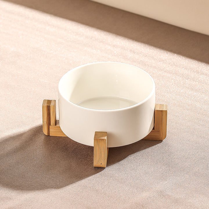 Elevated Pet Bowls with Stand, Ceramic Dog Bowl for Food & Water - rarefrenchies 