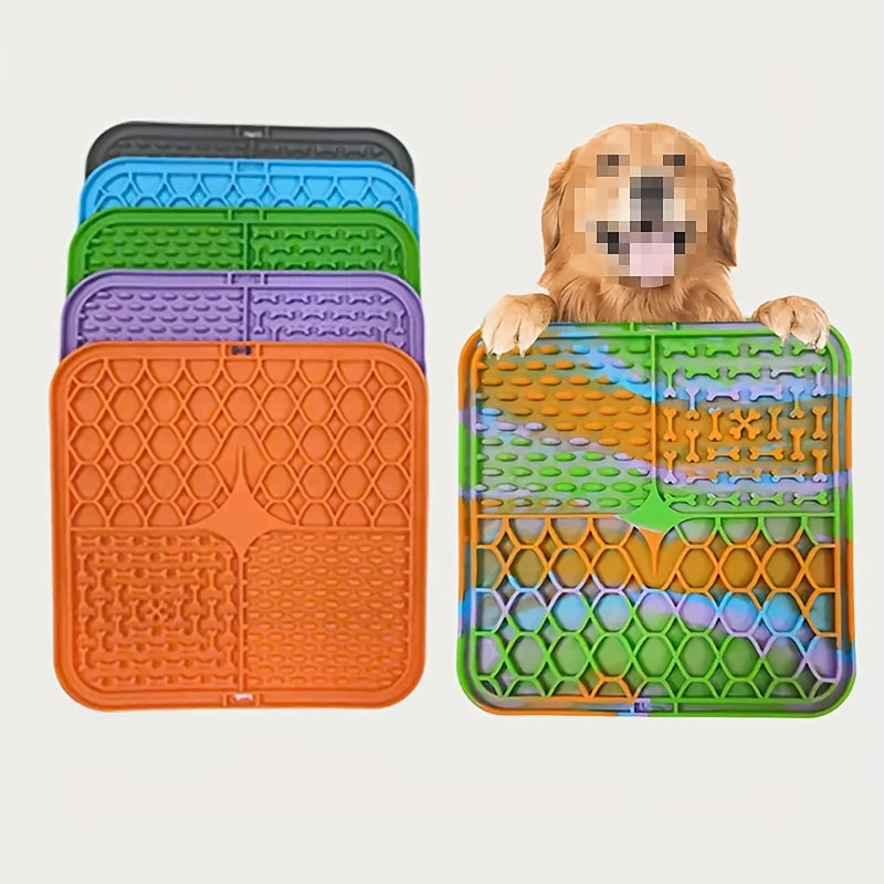Dog Licking Mat, Slow Feeder Pad for Stress Relief & Training - rarefrenchies 