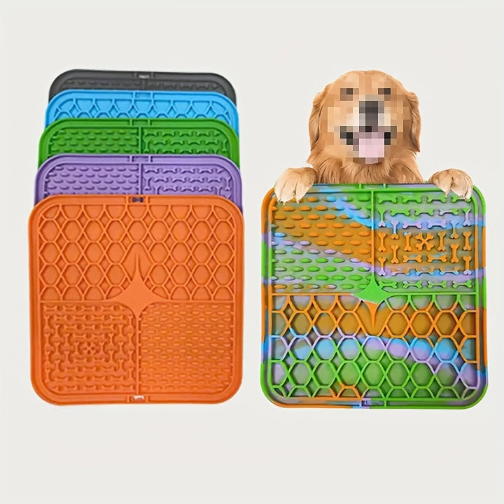 Dog Licking Mat, Slow Feeder Pad for Stress Relief & Training - rarefrenchies 