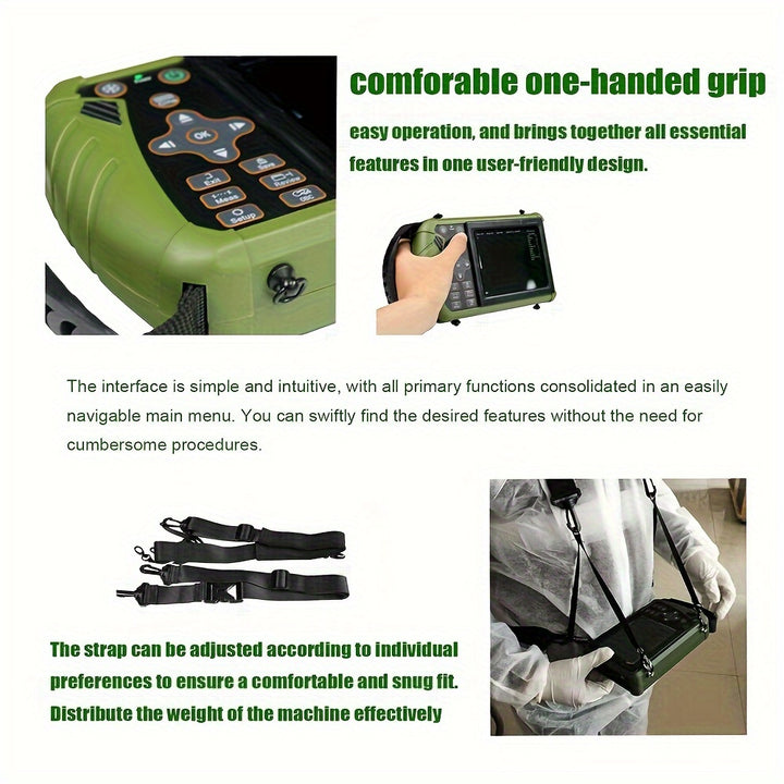 Portable Vet Ultrasound Machine For Pregnancy Veterinary Ultrasound Scanner With 3.5Mhz Convex Probe For Dog, Cat, Goat, Pig... - rarefrenchies 