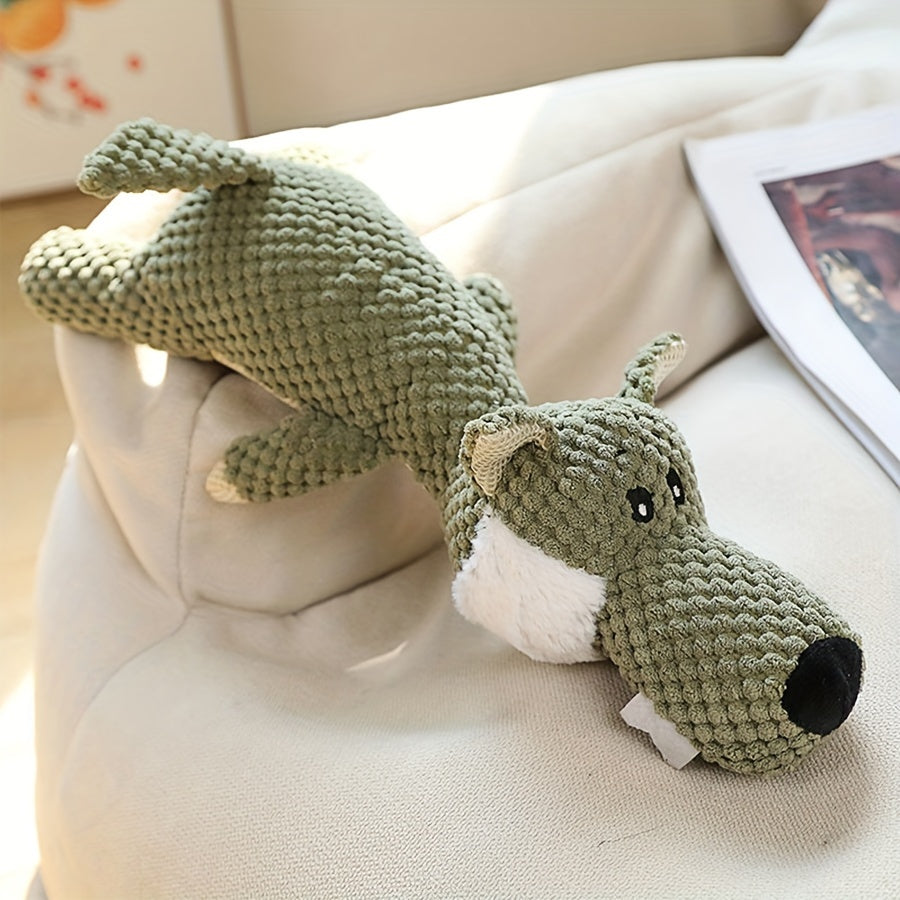 Set of 1 Or 3 Large Dog Toys That Are Durable And Squeaky, Featuring Plush Designs of a Lion, Wolf, And Elephant. - rarefrenchies 