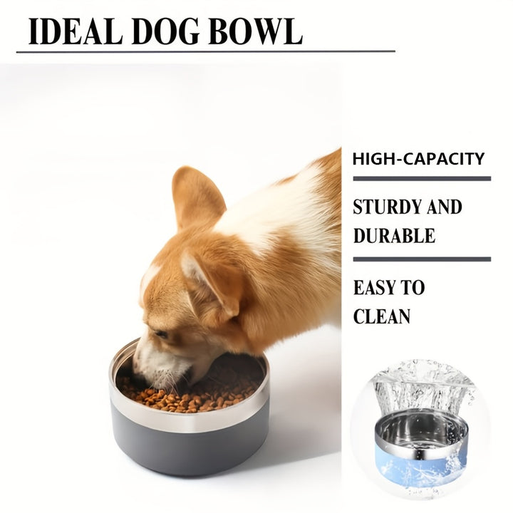 Stainless Steel Dog Bowl, Non-Slip - rarefrenchies 