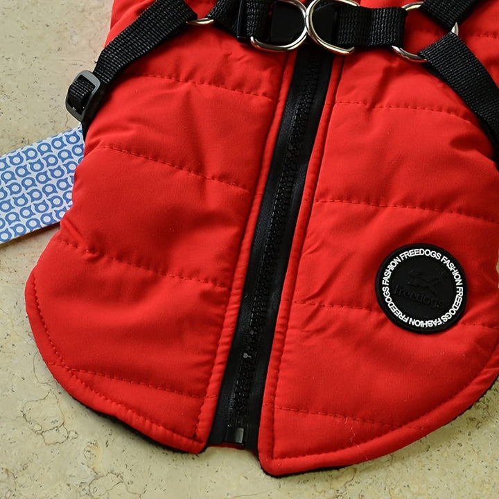 Padded Dog Vest with Harness for Small and Medium Dogs - rarefrenchies 