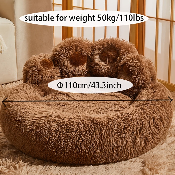 Bear Paw Plush Pet Bed - rarefrenchies 