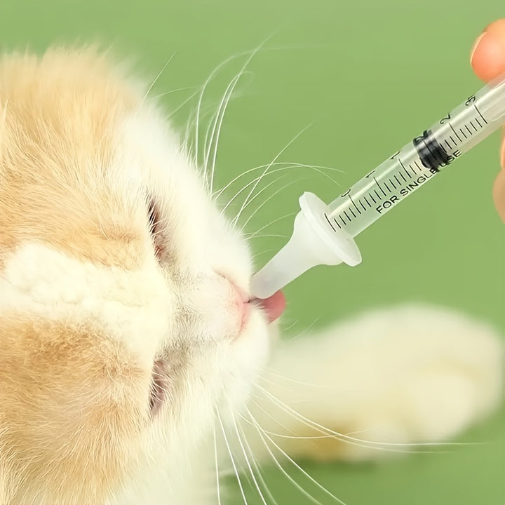 Puppy & Kitten Nursing Kit - Soft Silicone Pet Feeding Bottle & Syringes with Measurement Markings - rarefrenchies 