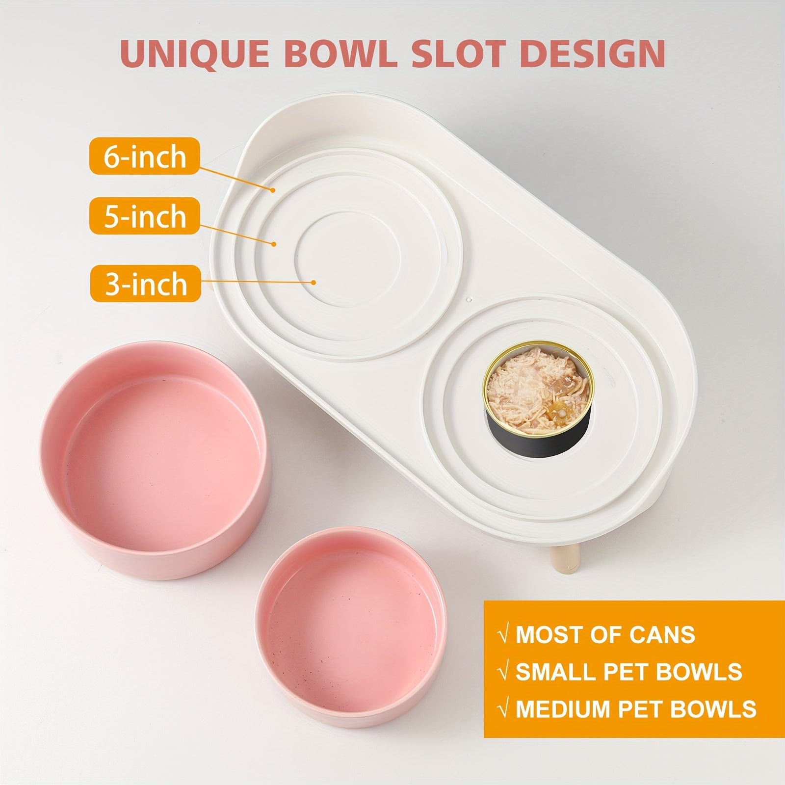 Modern Double Bowl Elevated Feeder - rarefrenchies 