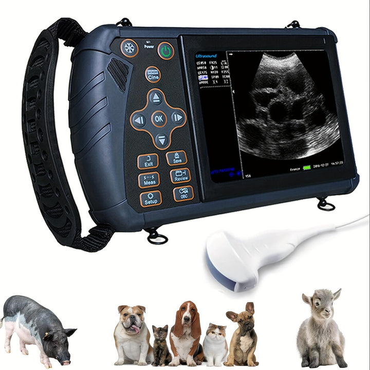 Portable Vet Ultrasound Machine For Pregnancy Veterinary Ultrasound Scanner With 3.5Mhz Convex Probe For Dog, Cat, Goat, Pig... - rarefrenchies 