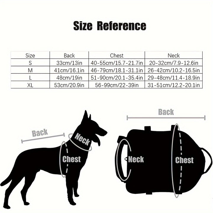 Tactical Dog Harness - with Multiple Pockets - rarefrenchies 