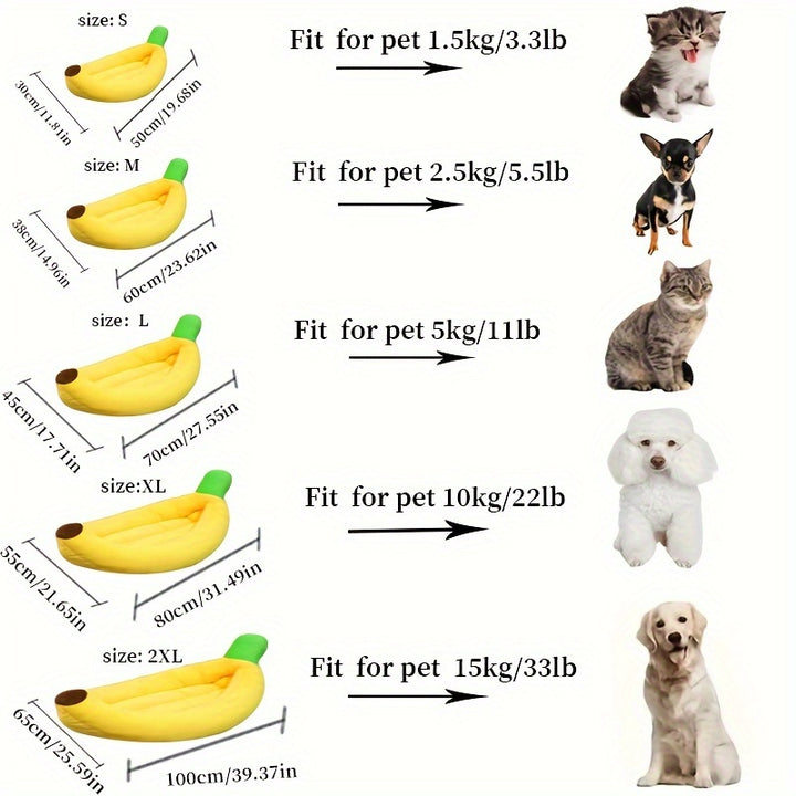Banana Pet Bed - rarefrenchies 