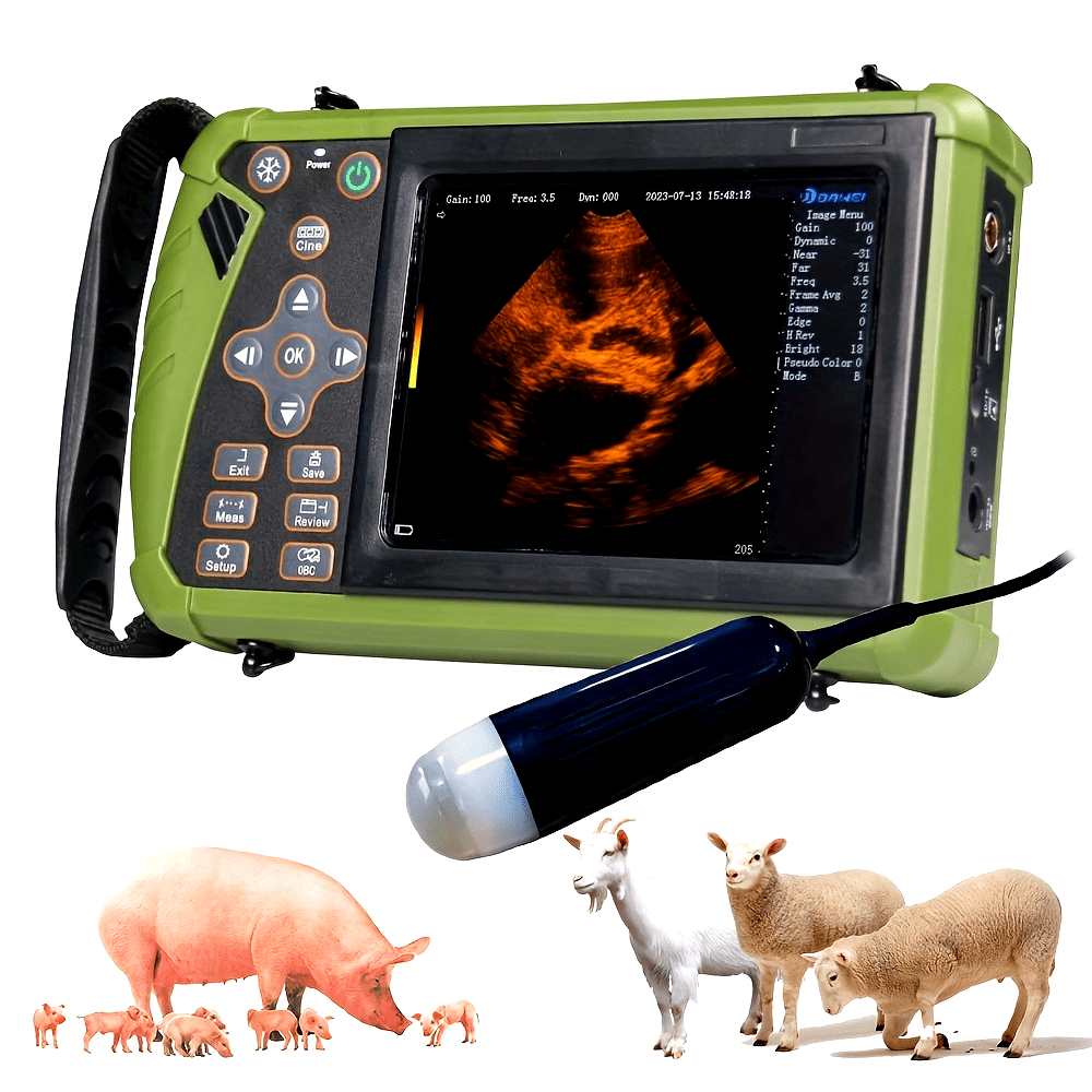Portable Vet Ultrasound Machine For Pregnancy Veterinary Ultrasound Scanner With 3.5Mhz Convex Probe For Dog, Cat, Goat, Pig... - rarefrenchies 