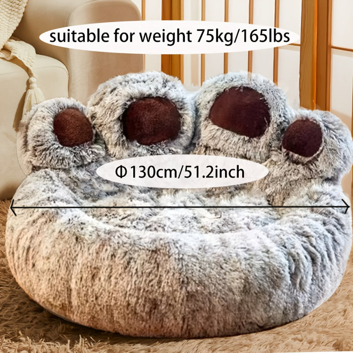 Bear Paw Plush Pet Bed - rarefrenchies 