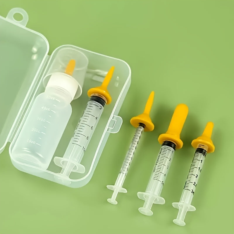 Puppy & Kitten Nursing Kit - Soft Silicone Pet Feeding Bottle & Syringes with Measurement Markings - rarefrenchies 