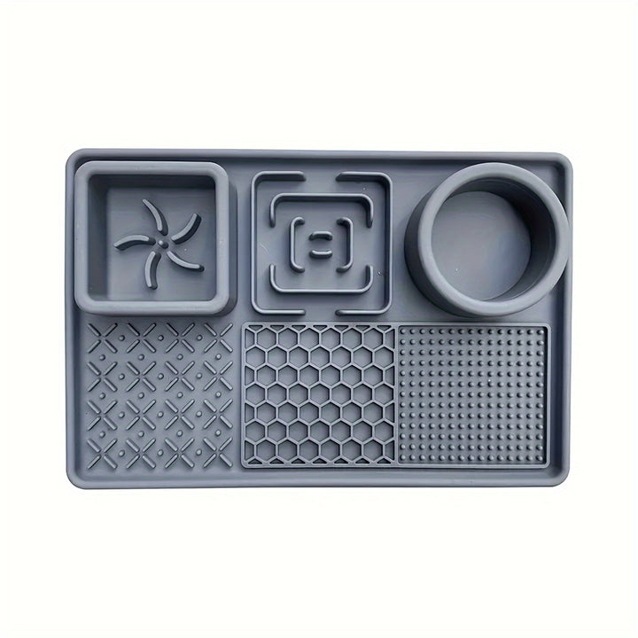 Silicone Feeding Mat for Dogs | with Slow Feeder Lick Mat with Water Bowl - rarefrenchies 