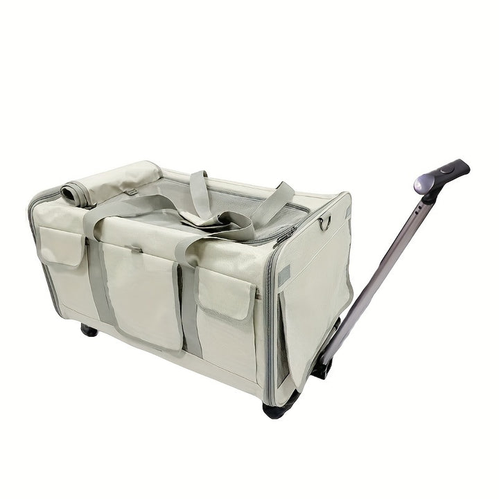 Large Extra Portable Detachable Dog Trolley Case - Foldable Pet Bag Cat Travel Carrier Bag - rarefrenchies 