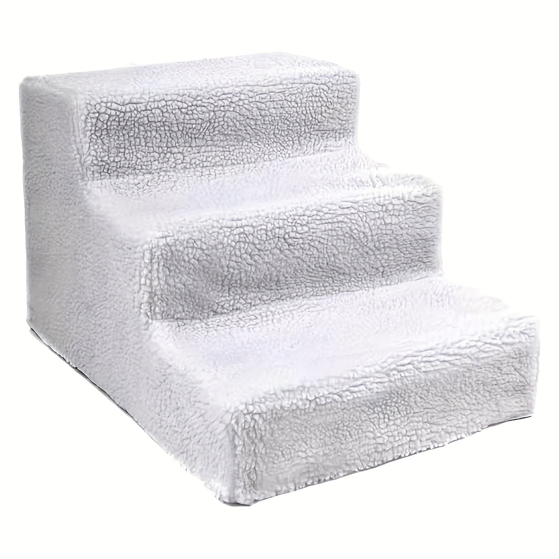 3-Step Wool Felt Pet Stairs for Small Dogs & Cats - Portable Ramp with Non-Slip Removable Cover - rarefrenchies 