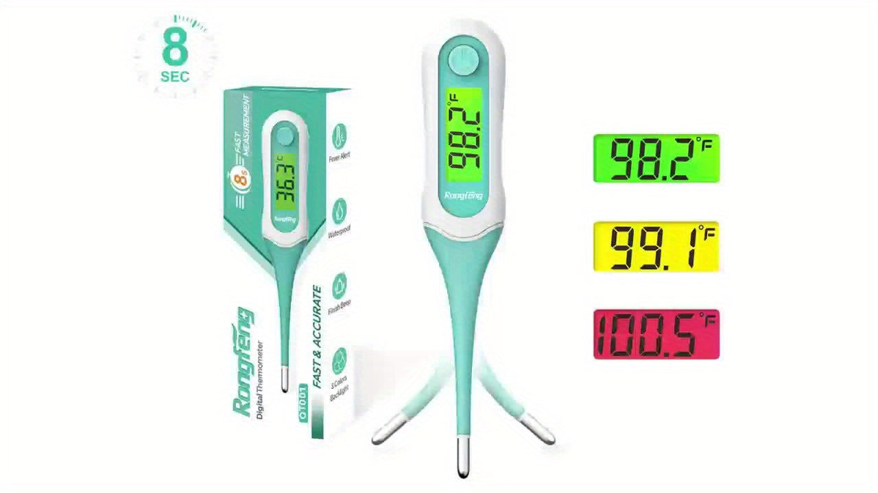 Digital Thermometer for Adults and Kids, Oral Thermometer for Baby Rectal and Underarm Thermometer for Fever Alarm Medical Thermometer - rarefrenchies 
