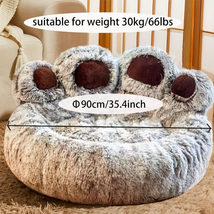 Bear Paw Plush Pet Bed - rarefrenchies 