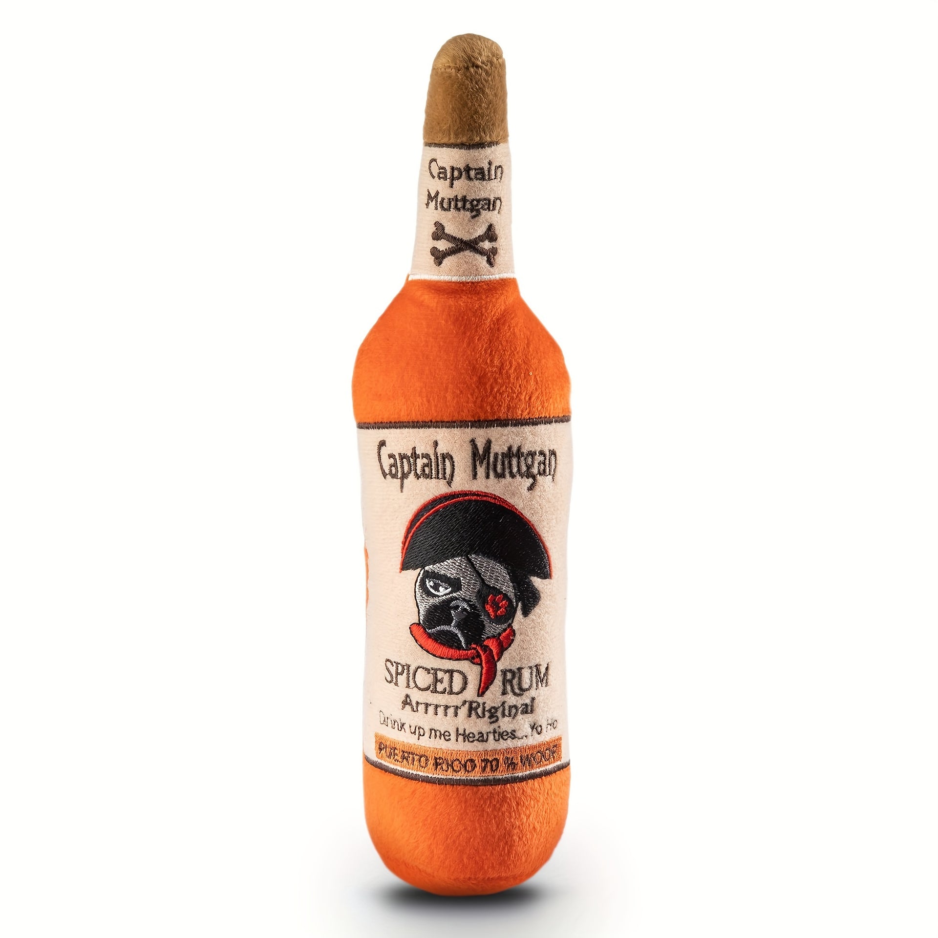 Captain For Morgan Squeaky Plush Dog Toy - rarefrenchies 