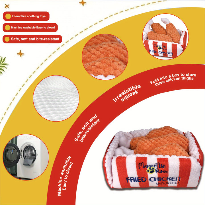 Fried Chicken Dog Toy - rarefrenchies 