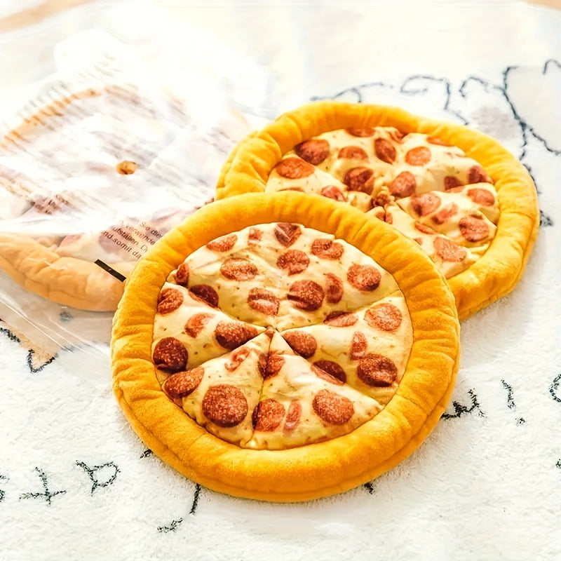 Plush Pepperoni Pizza Dog Toy - rarefrenchies 