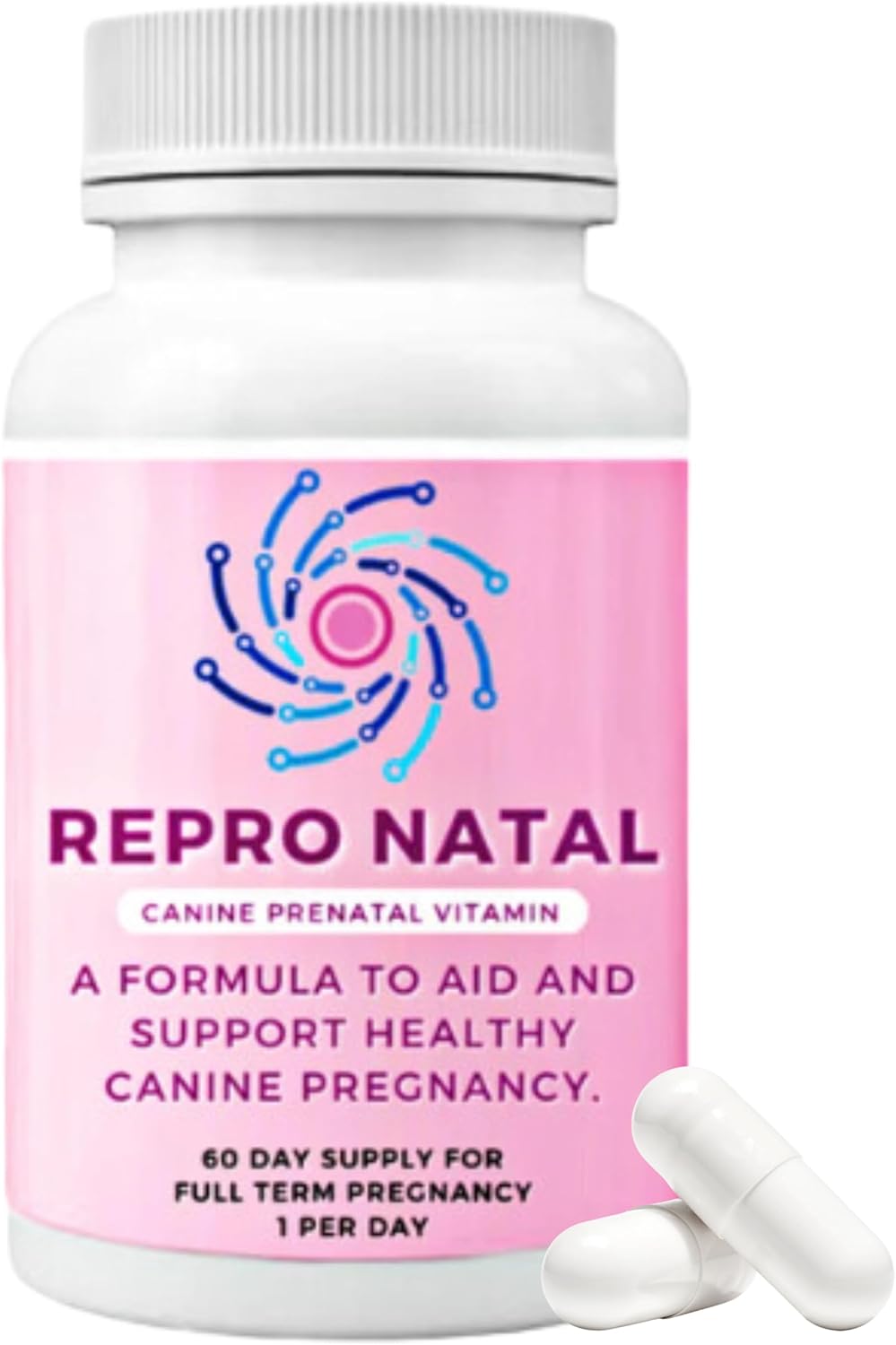 Canine Prenatal Multi-Vitamin Capsules - 60-Day Supply to Aid Full-Term Pregnancies and Promote Optimal Health for Expecting Dogs - ReproNatal™ Dog Supplement - rarefrenchies 