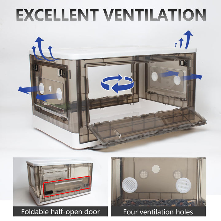 Incubator for Puppies,Kitten Incubator with Heating,Puppy Incubator for Dogs, Incubator for Newborn Puppies and Kittens，Small Mammal Incubator (85L (3* Heat Lamp))