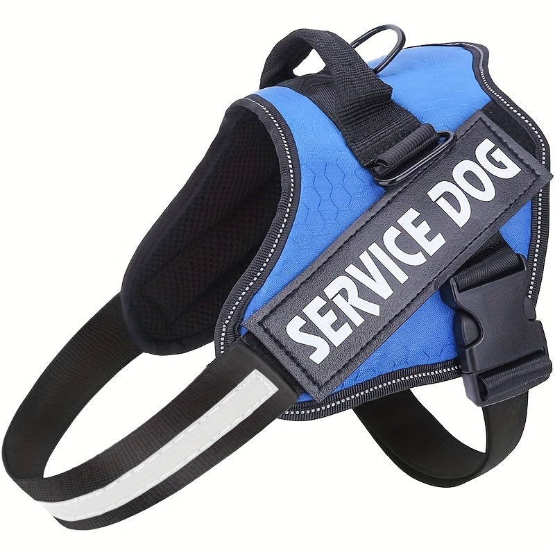 Dog Harness No-Pull Service Dog Harness With Handle Adjustable Outdoor Pet Dog Vest Reflective Nylon Material Vest For Small Medium Large Dogs - For Training & Walking - Suitable for All Breeds - Perfect Gift for Dog Owners