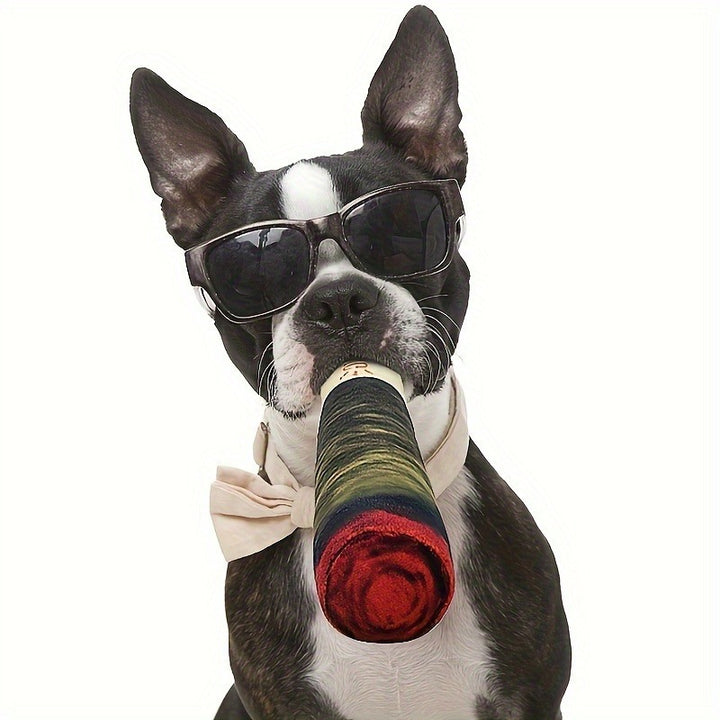 2pcs Camouflage Pattern Plush Cigar Dog Toys - Squeaky, Bite-Resistant, Polyester Chew Toys for All Breed Sizes, Interactive Pet Play for Dogs & Cats, Dog Chew Toy | Playful Pet Accessory | Durable Polyester - rarefrenchies 