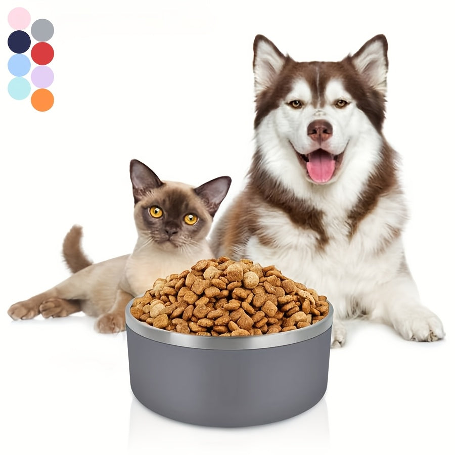 Stainless Steel Dog Bowl, Non-Slip - rarefrenchies 