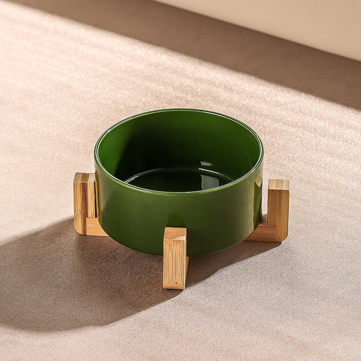 Elevated Pet Bowls with Stand, Ceramic Dog Bowl for Food & Water - rarefrenchies 