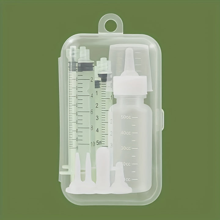 Puppy & Kitten Nursing Kit - Soft Silicone Pet Feeding Bottle & Syringes with Measurement Markings - rarefrenchies 
