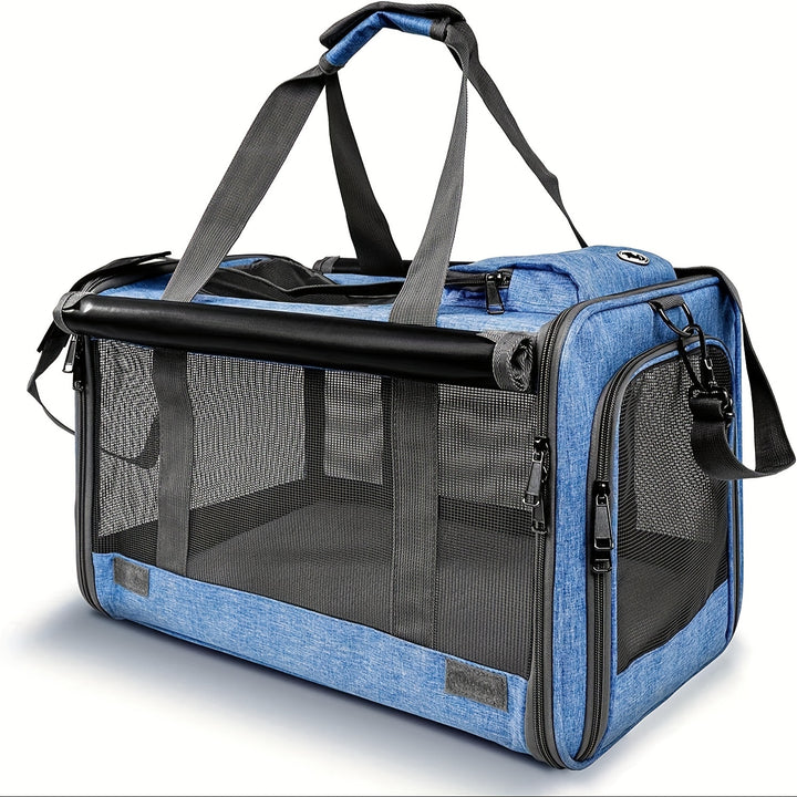 Large & Medium Pet Carrier - Soft-Sided Carrier For Cats, Puppies, Dog Carriers, Cat Carriers With Pet Privacy Protection - rarefrenchies 