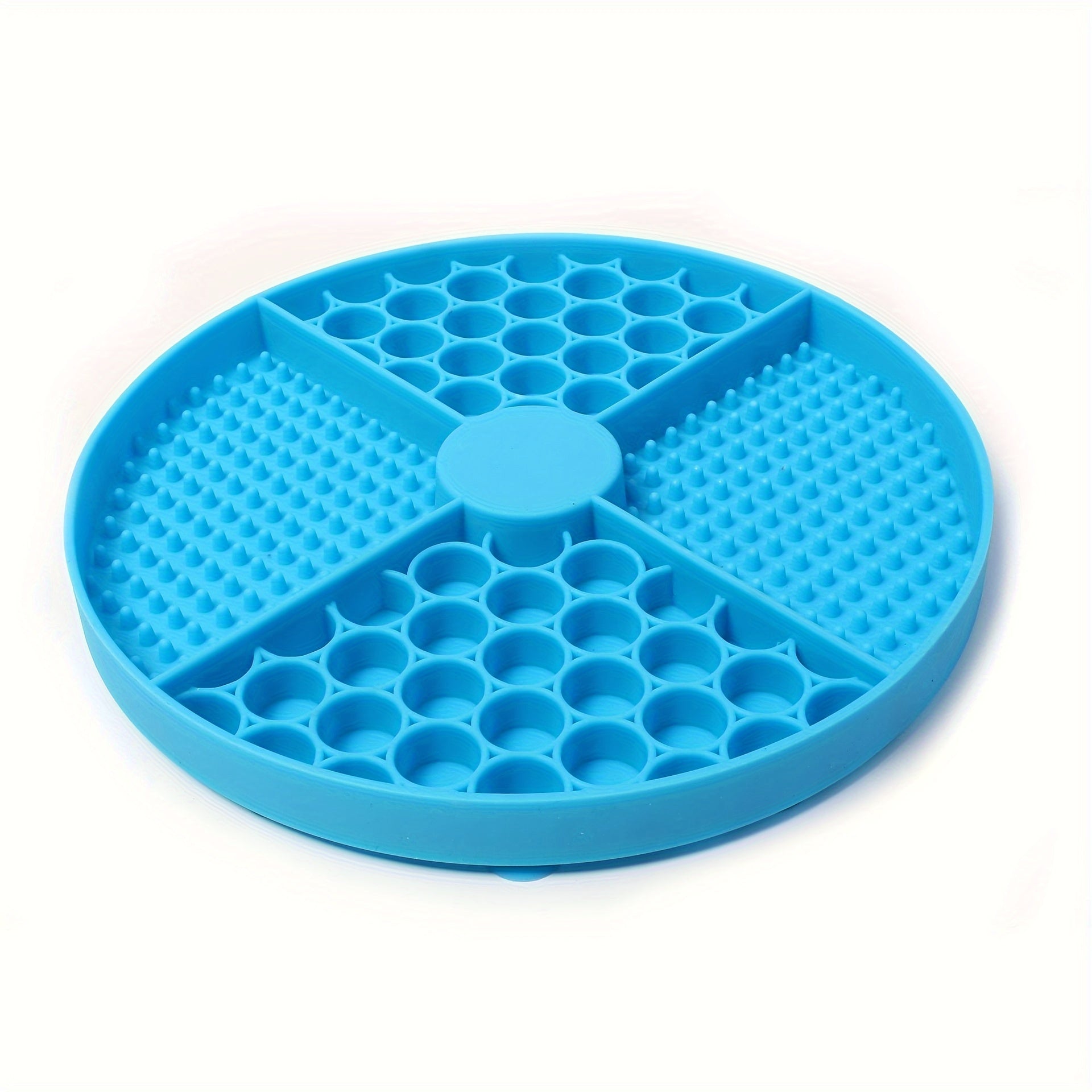 Round Dog Feeding Mat, Silicone Dog Licking Mat - rarefrenchies 