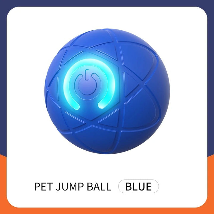 Smart Dog Toy Ball - Automatic Moving, USB Rechargeable, Geometric Pattern, Plastic - rarefrenchies 