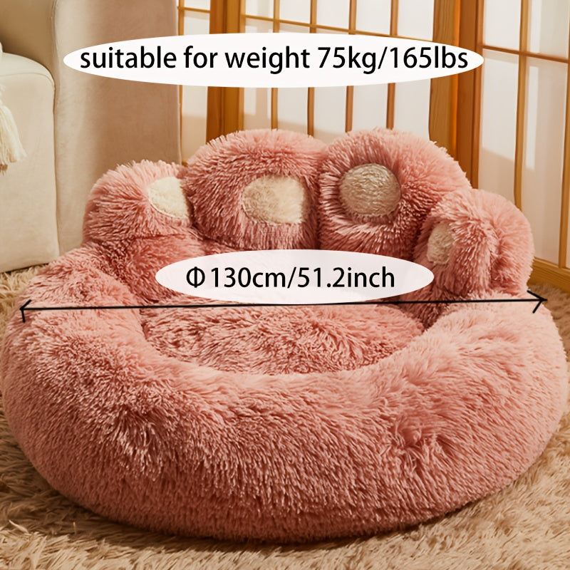 Bear Paw Plush Pet Bed - rarefrenchies 