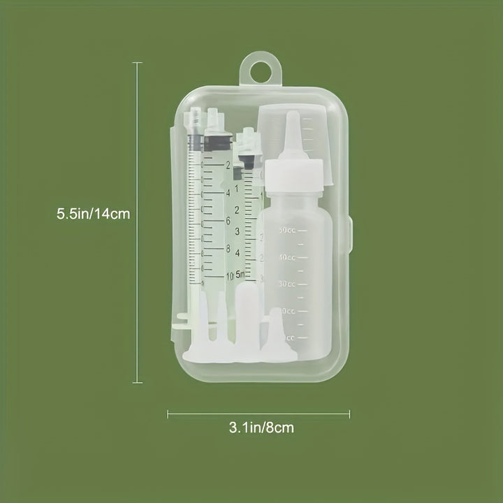 Puppy & Kitten Nursing Kit - Soft Silicone Pet Feeding Bottle & Syringes with Measurement Markings - rarefrenchies 