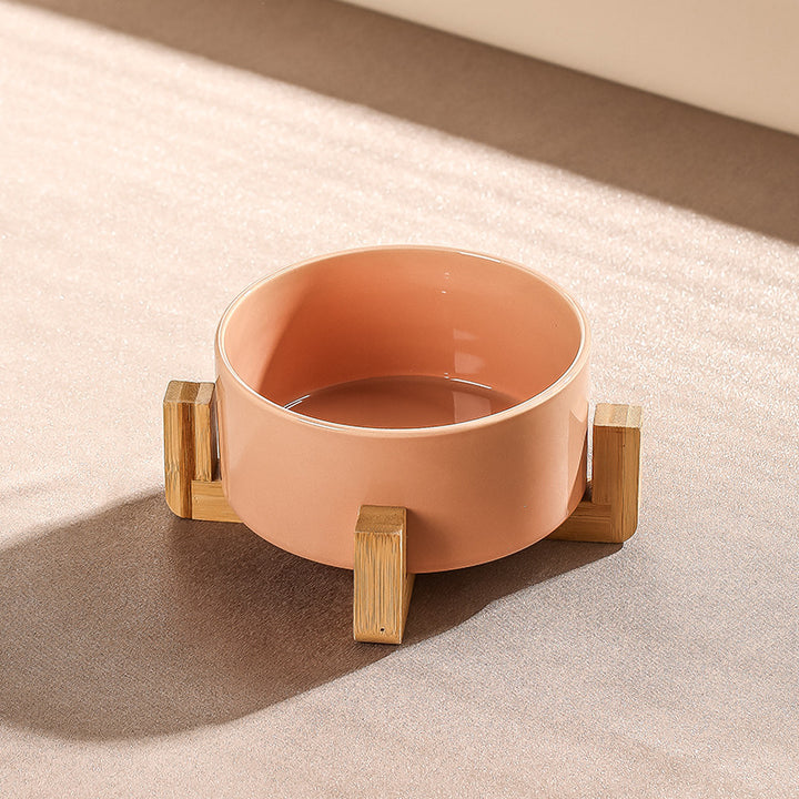Elevated Pet Bowls with Stand, Ceramic Dog Bowl for Food & Water - rarefrenchies 