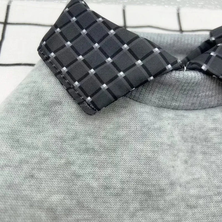 Pet Dog Clothes Warm Winter Shirt Collar Patchwork Hoodie Jacket for Small Dog Coat Bear Hoodie Pet Plaid Shirt Puppy Clothing