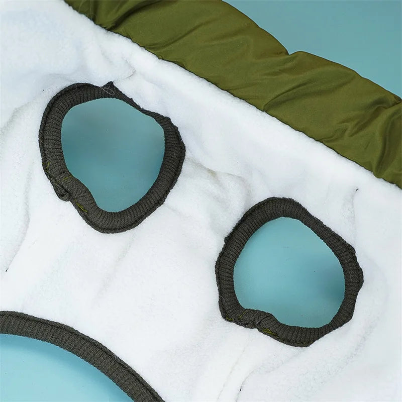 Pet Dog Jacket With Harness Winter Warm Dog Clothes For Labrador Waterproof Small Dog Coat Chihuahua French Bulldog Outfits - rarefrenchies 