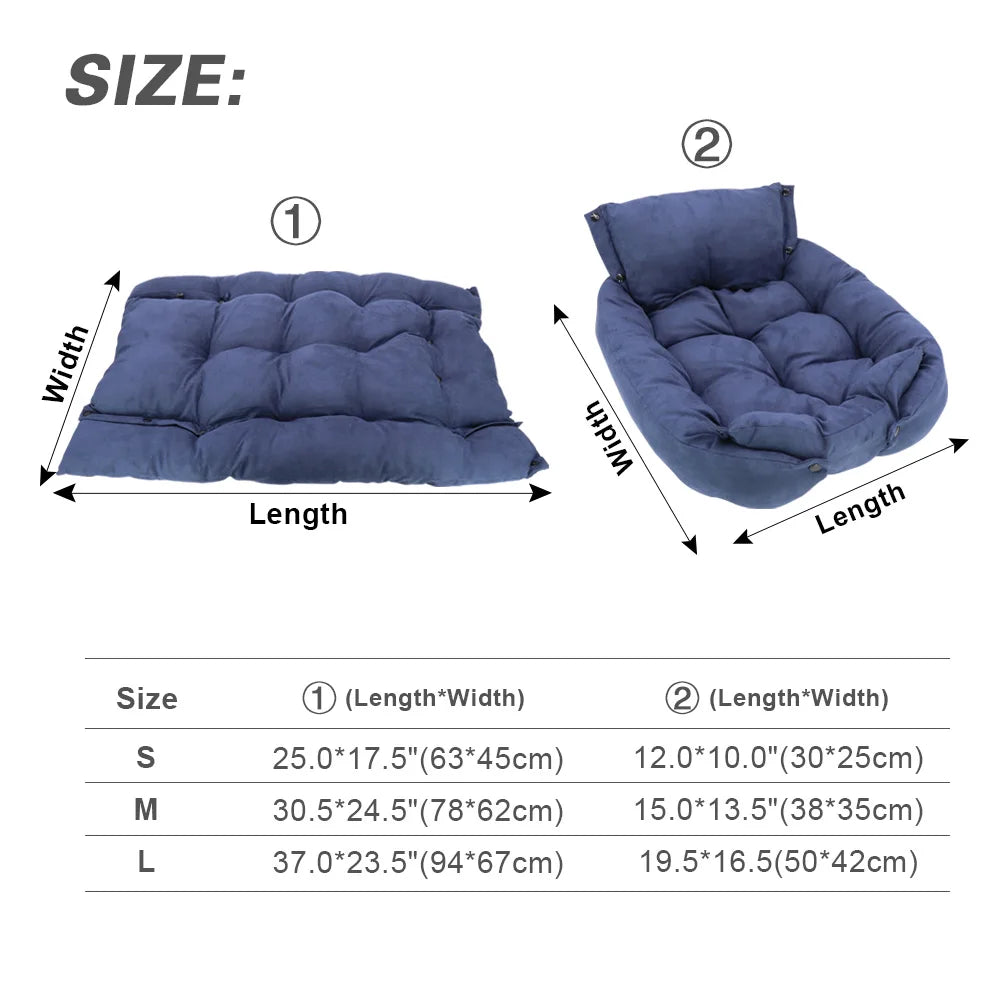 Warm Dog Sofa Bed Winter Pet Dog Cat Bed Sleeping House Kennel Mat Cat Puppy Mattress Pet House Cushion For Small Large Dogs - rarefrenchies 
