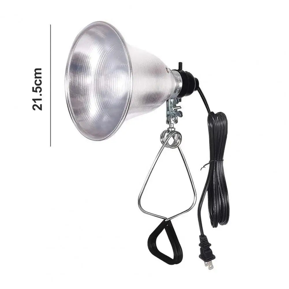 Reptile Heat Lamp with Aluminum Reflector, Clamp Light, Table Lamp, Terrarium, Indoor Grow Light, US Plug, 300W - rarefrenchies 
