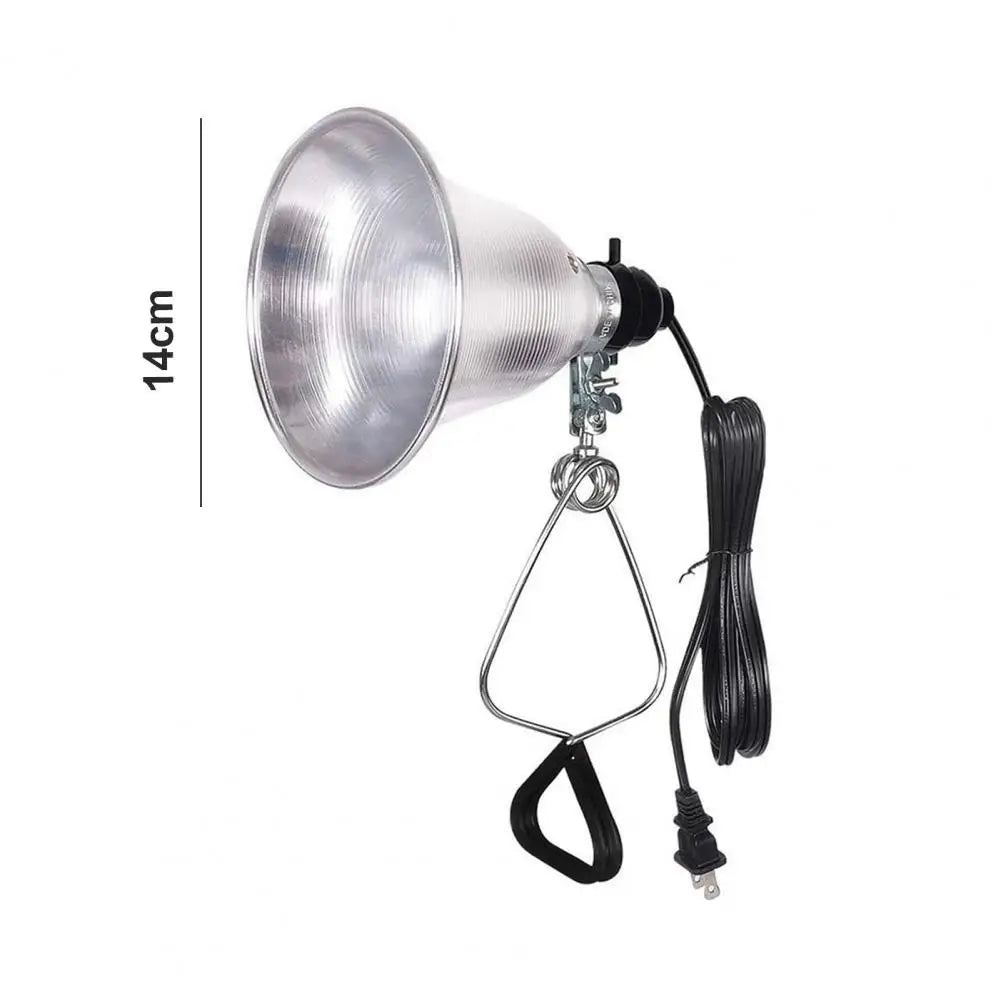 Reptile Heat Lamp with Aluminum Reflector, Clamp Light, Table Lamp, Terrarium, Indoor Grow Light, US Plug, 300W - rarefrenchies 
