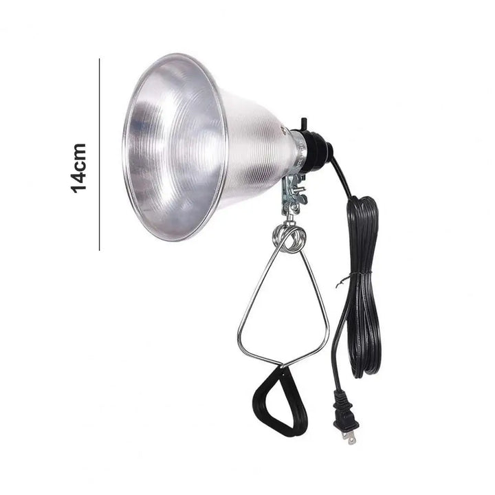 Reptile Heat Lamp with Aluminum Reflector, Clamp Light, Table Lamp, Terrarium, Indoor Grow Light, US Plug, 300W - rarefrenchies 