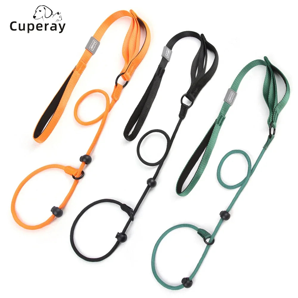 Nylon Dog Leashes,one-piece Adjustable Explosion-proof P Rope Pet Leashes with Comfortable Foam Handle for Medium and Large Dogs - rarefrenchies 