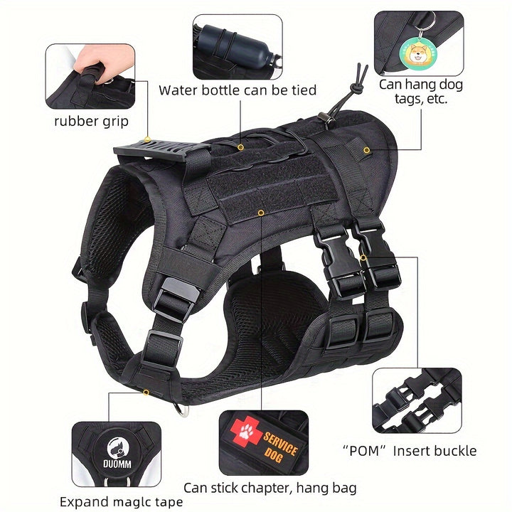 Tactical Dog Harness - rarefrenchies 