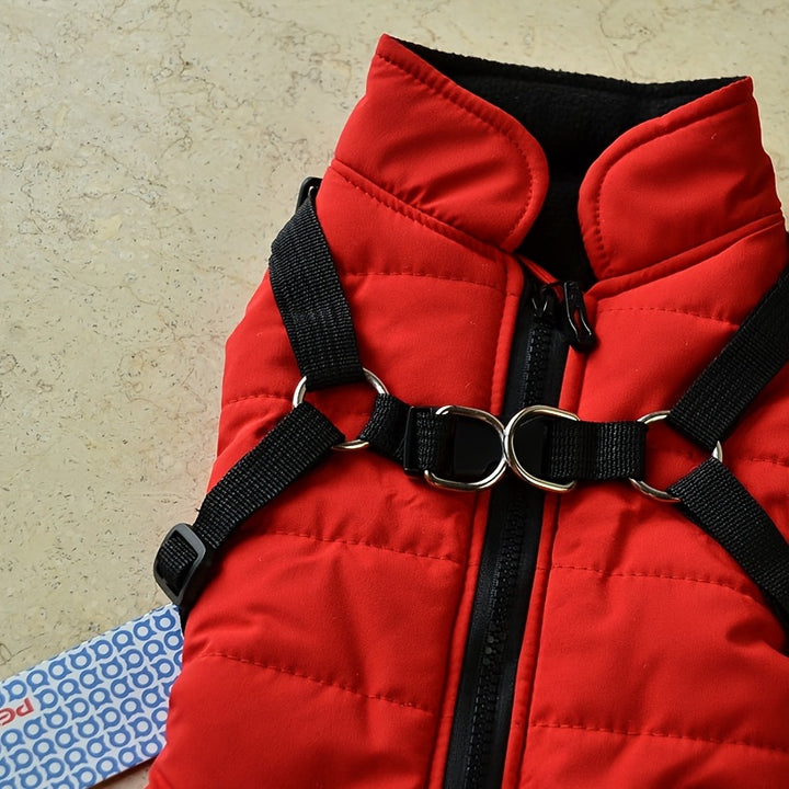 Padded Dog Vest with Harness for Small and Medium Dogs - rarefrenchies 