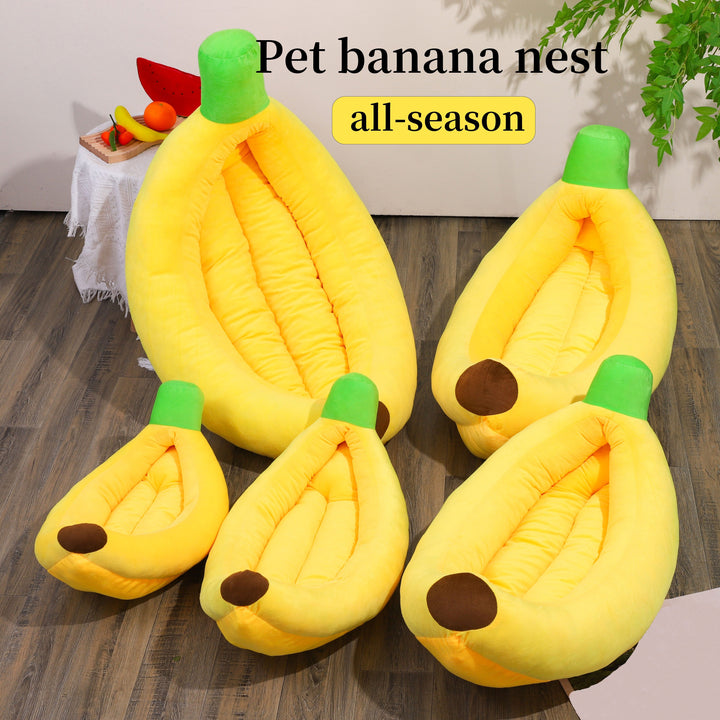Banana Pet Bed - rarefrenchies 