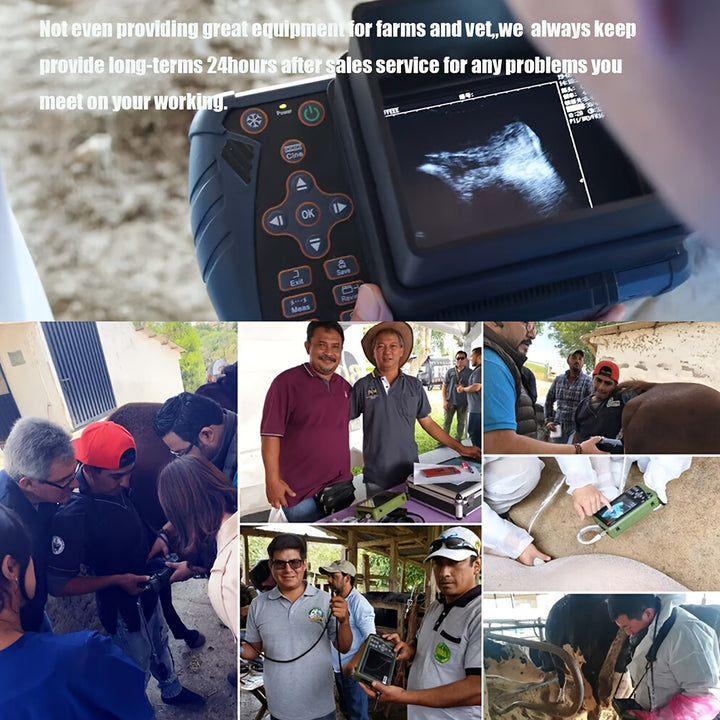 Portable Vet Ultrasound Machine For Pregnancy Veterinary Ultrasound Scanner With 3.5Mhz Convex Probe For Dog, Cat, Goat, Pig... - rarefrenchies 