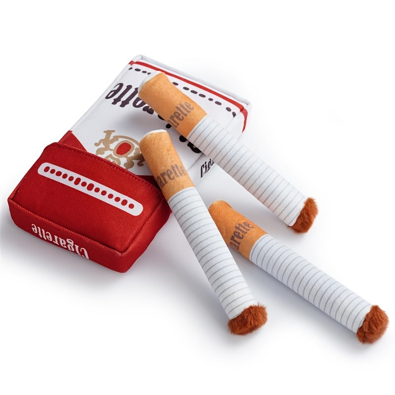 Plush Cigarette Dog Toy - rarefrenchies 